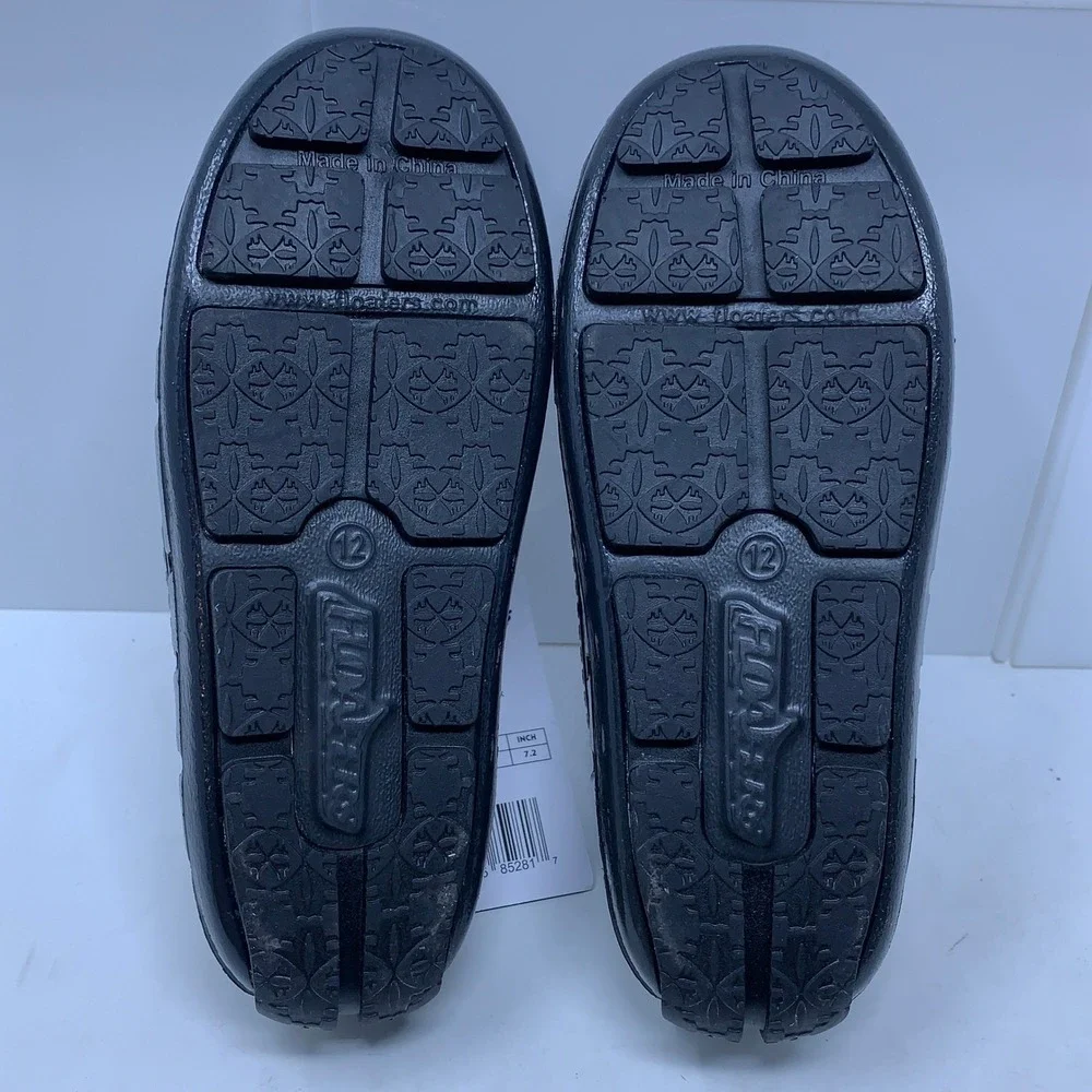 Floafers Kids C12 Black Prodigy Driver Patent Foam Loafers NWT